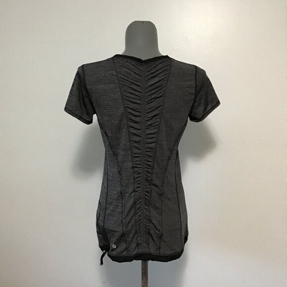 Lululemon Run: Silver Bullet Short Sleeve Tech Heathered Black Size S - Picture 4 of 15
